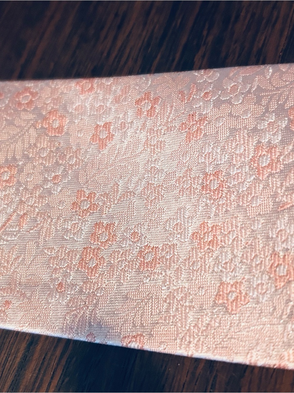 Pink Floral Pattern Tie - Accessory - Picture 2 of 2
